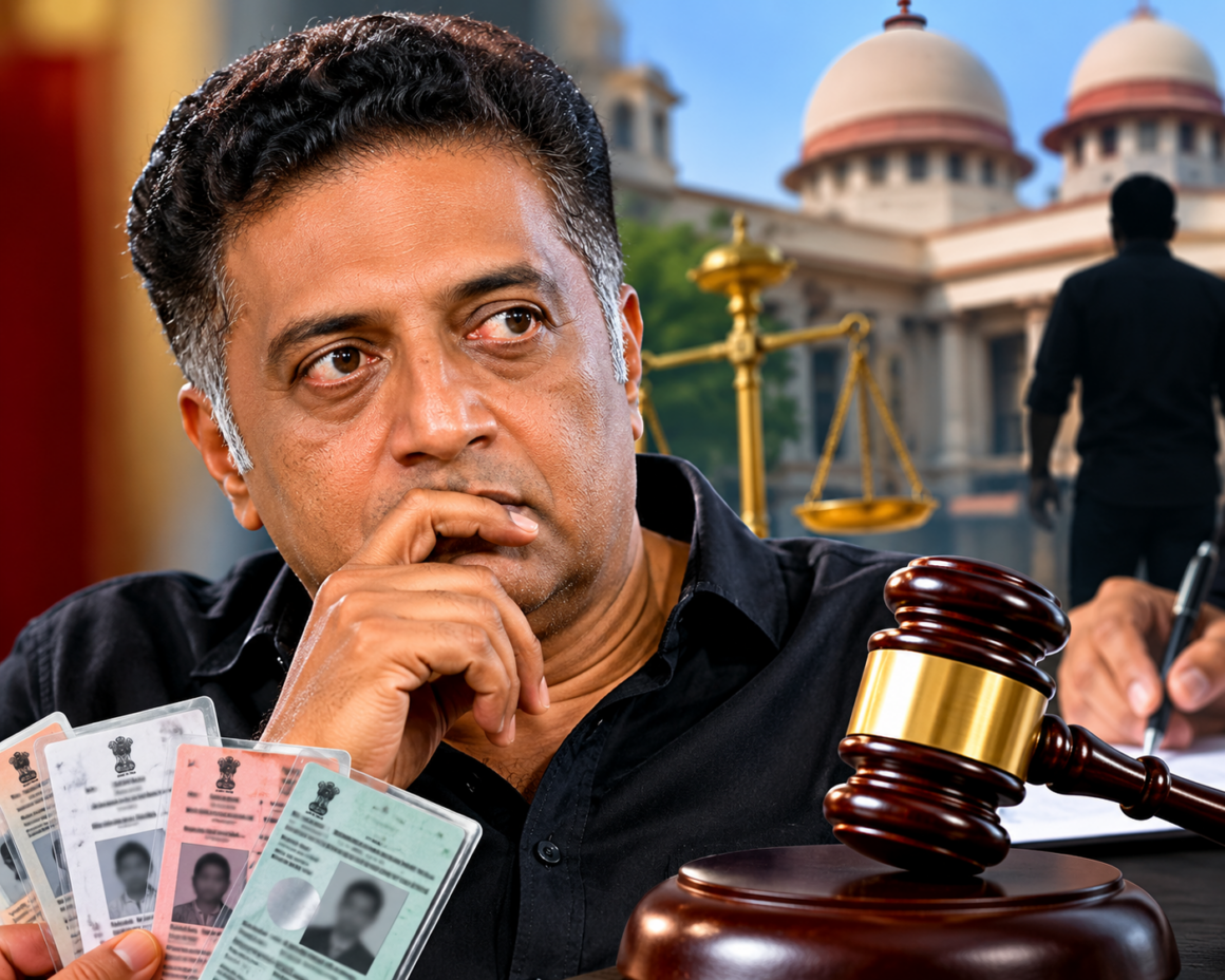 മൂന്ന് സംസ്ഥാനങ്ങളിലായി നാല് വോട്ടർ ഐഡി ആരോപണം; നടൻ പ്രകാശ് രാജിനെതിരെ ജാമ്യമില്ലാ വാറന്റ്