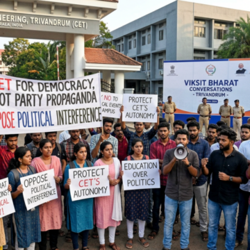 vikasith-bharath തിരുവനന്തപുരം CETയിലെ ‘വികസിത് ഭാരത്’ പരിപാടി വിവാദത്തിൽ; വന്ദേമാതരം ആലാപനത്തെ ചൊല്ലി വിദ്യാർഥി പ്രതിഷേധം